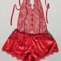 Victoria's Secret сатенено боди M червено, снимка 2 - Бельо - 45090384