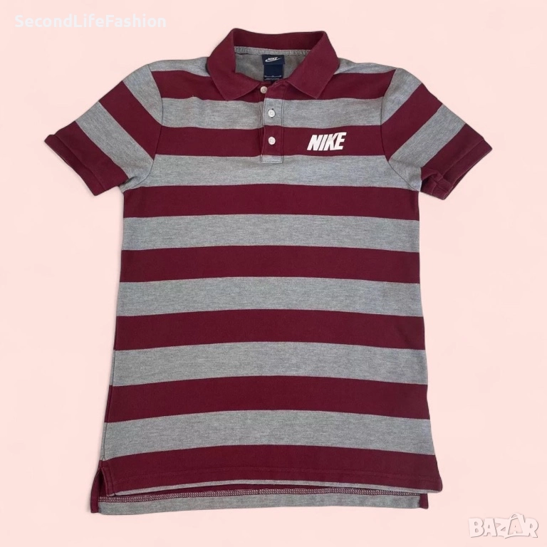 Винтидж тениска Nike Golf Polo на райета, размер M спортен стил, снимка 1
