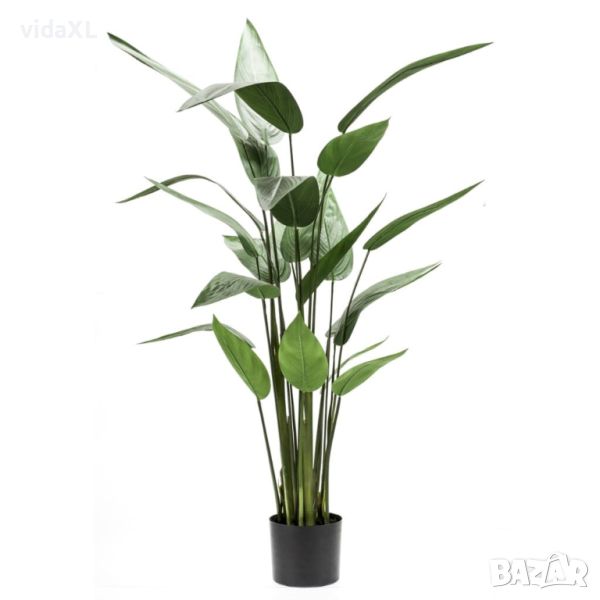 Emerald Изкуствено растение хеликония, зелено, 125 см, 419837(SKU:414516, снимка 1