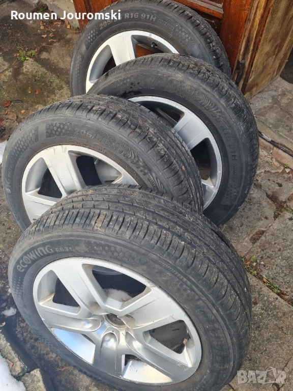 Продавам 4бр.лети джанти 16" с гуми 205 /55r16 , снимка 1