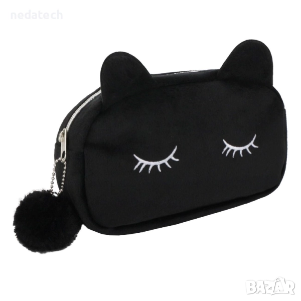 Несесер коте, Черен, 20x4.5x12см., снимка 1