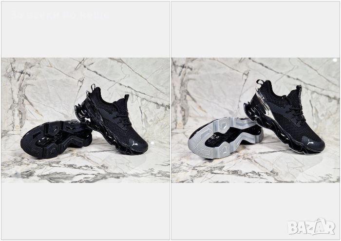 Puma Мъжки Черни Маратонки👟Мъжки Спортни Обувки Пума - С Черен Или Сив Акцент Код P1143, снимка 1