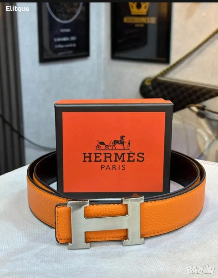 колани от естествена кожа в кутия hermes , снимка 1