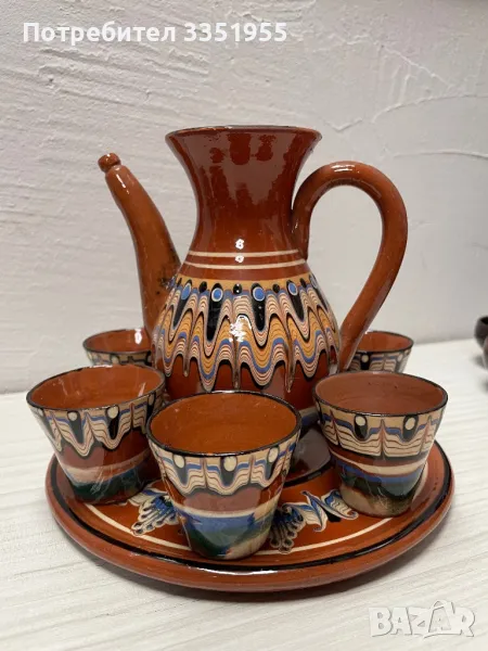 Сервиз за Ракия Троянска Керамика, снимка 1