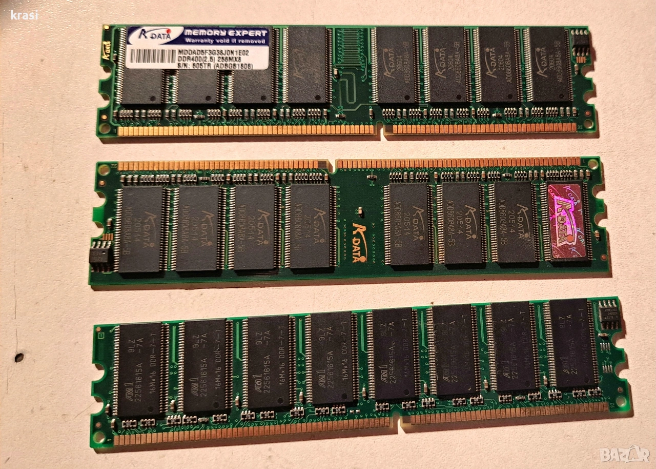 3бр. RAM памет DDR 400 (2.5) 256MX8, снимка 1