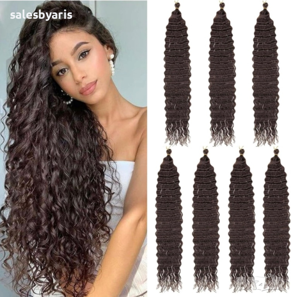 Samtress Ocean Wave Crochet Hair: удължения 76см, дълбоки вълни , снимка 1