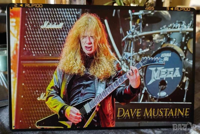MEGA Dave Mustaine-метална табела(плакет), снимка 1