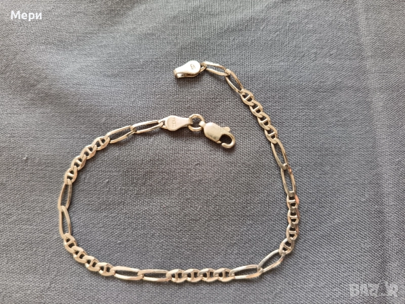 Сребърна гривна 18 см. , снимка 1