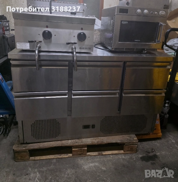 Нова! Немска хладилна маса с 6 чекмеджета, снимка 1