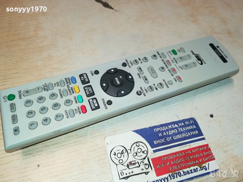 SONY RMT-D231P HDD=DVD REMOTE CONTROL-ВНОС SWISS 0905240958, снимка 1