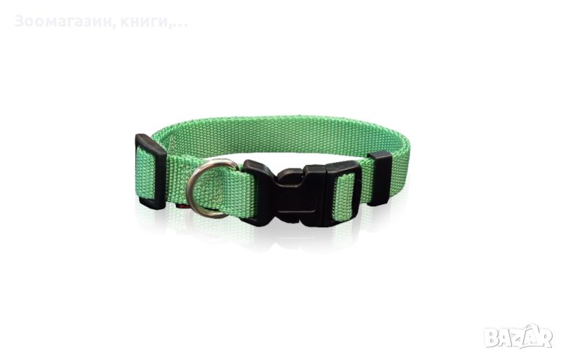 Нашийник за куче S 1.5 x 22-40 см - Pet Interest Plain Line Collars Fluo colors Light Green 3105-S, снимка 1