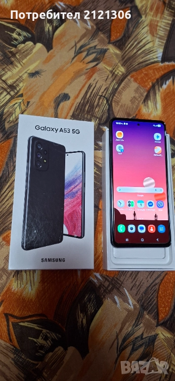 Продаавам SAMSUNG A53 5G в Отлично съатояние със..., снимка 1