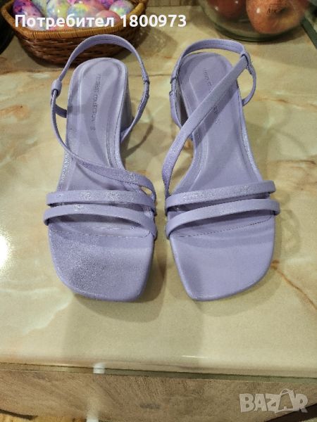  Дамски сандали в бледо лилав цвят, снимка 1