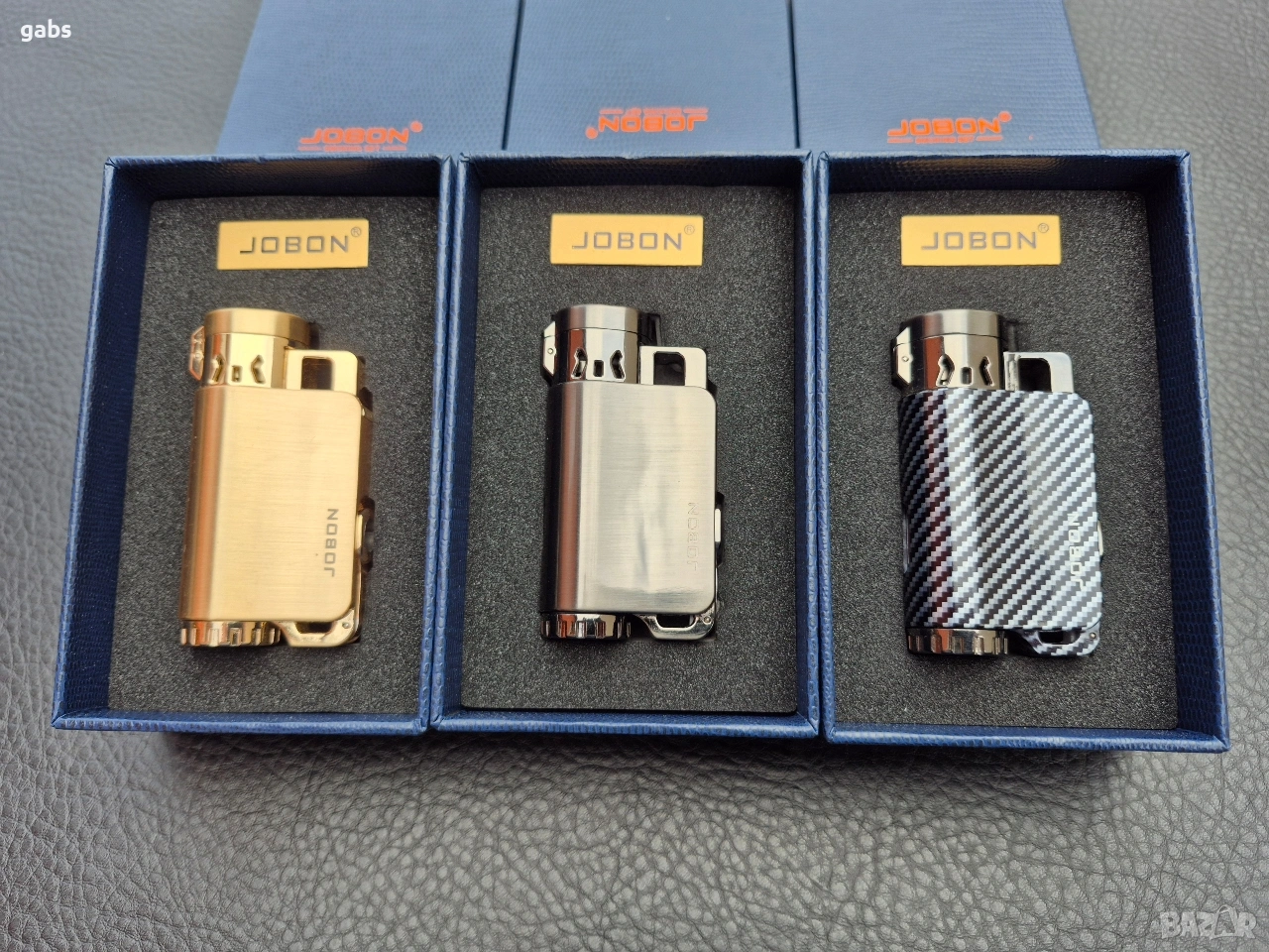 Запалка за пури JOBON в подаръчна кутия,три цвята L-0304, снимка 1