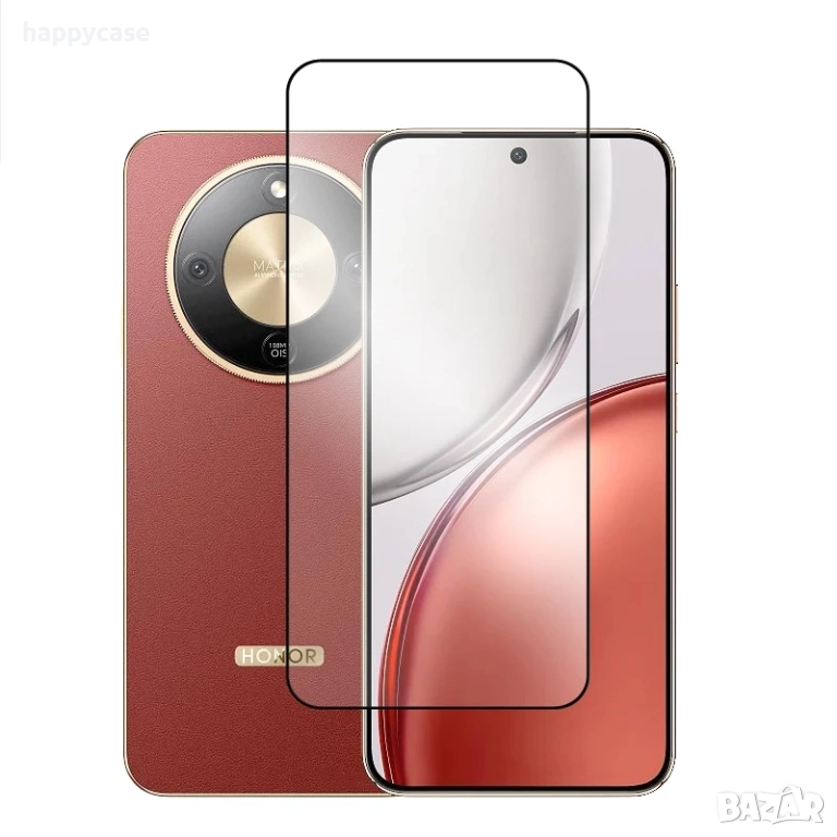 Honor Magic 8 Lite / 5D ЦЯЛО ЛЕПИЛО Стъклен протектор за цял екран, снимка 1