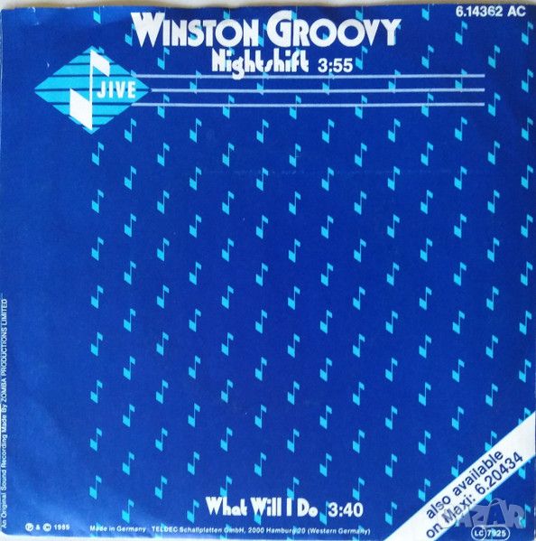Грамофонни плочи Winston Groovy – Nightshift 7" сингъл, снимка 1
