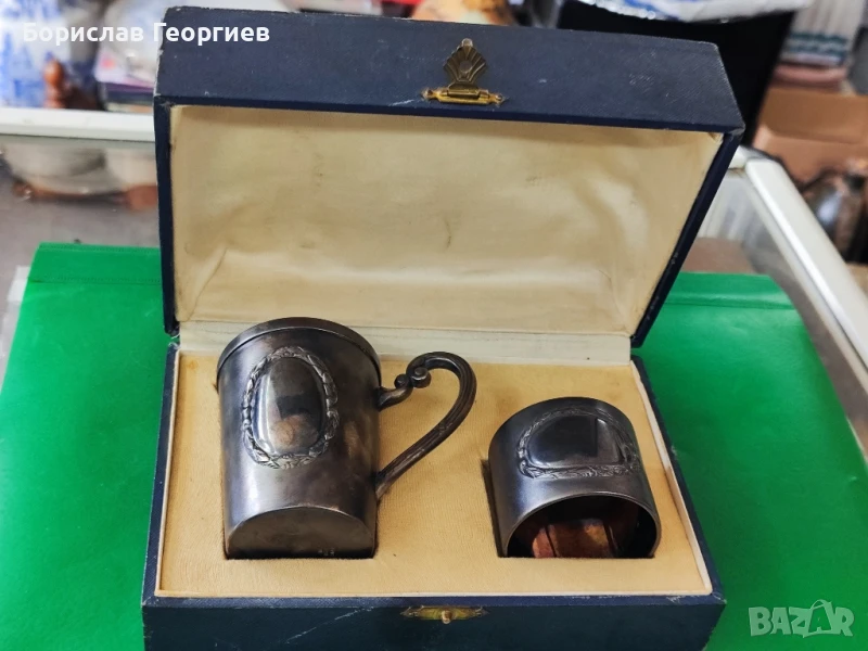 Стар посребрен комплект , снимка 1