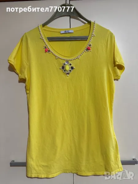 Чисто нова оригинална жълта тениска Liu jo, снимка 1