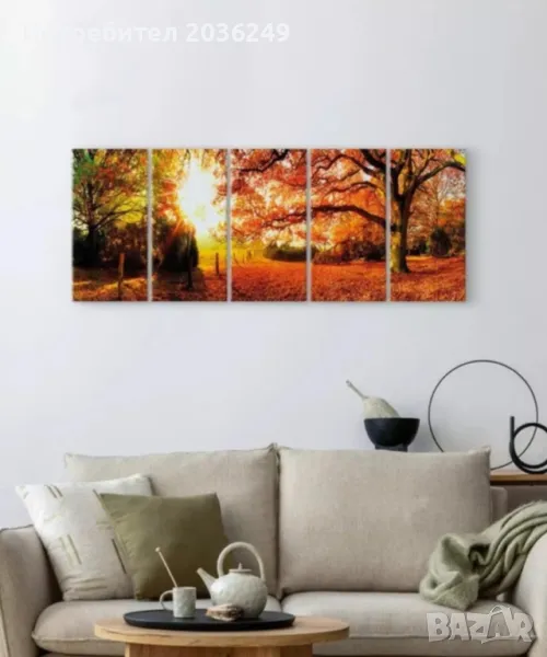 Нова картина-пано за стена от 5 части.
Размери 45/90см.
Готово за окачване.
80лв
Изпращам с Еконт, снимка 1