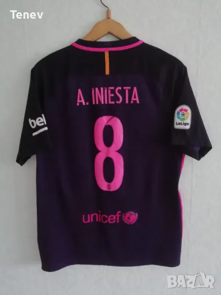 Barcelona Iniesta Away 2016 2017 Барселона Иниеста оригинална тениска фланелка Nike , снимка 1