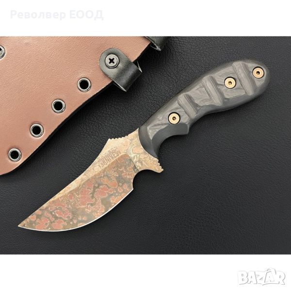 Нож Dawson Forester с острие Arizona Copper, в цвят TT Carbon fiber - 10,16 см, снимка 1