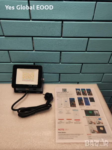 35W Смарт Tuya / Smart Life RGB LED Прожектор – Bluetooth, Димируем, IP66, снимка 1