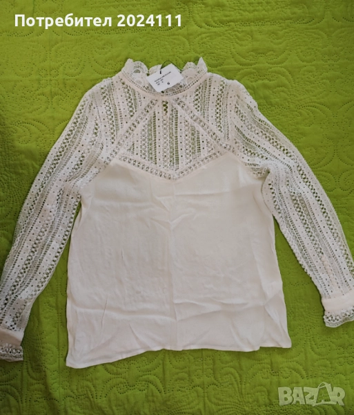 Продавам елегантна бяла блуза, снимка 1