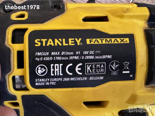 Stanley FatMax 18V Ударен Винтоверт Безчетков+Куфар+Две Батерии, снимка 6 - Винтоверти - 46165174