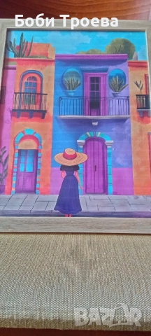 Платно с Мексиканска Градска Сцена, снимка 6 - Картини - 52038288
