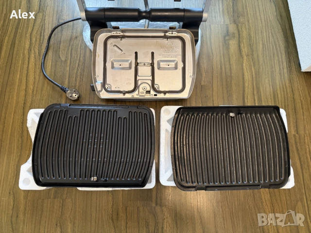 Грил Tefal OptiGrill+ GC712D34. Пълен комплект, снимка 4 - Скари - 52693147