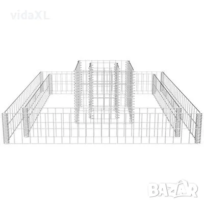 vidaXL Габион плантер, поцинкована стомана, 120x120x20 cм(SKU:141625), снимка 4 - Други - 49192816