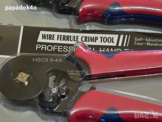 Клещи за кримпване на кабелни накрайници - Кримпващи клещи, снимка 4 - Клещи - 35323638
