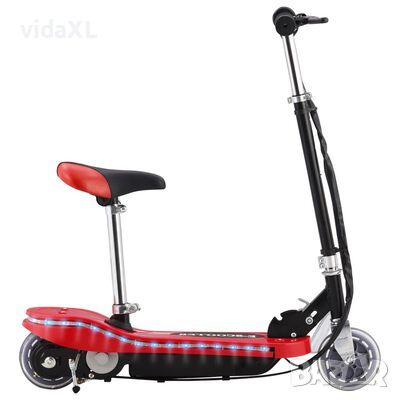 vidaXL Електрическа тротинетка със седалка и LED, 120 W, червена(SKU:91961, снимка 1 - Други - 45552014