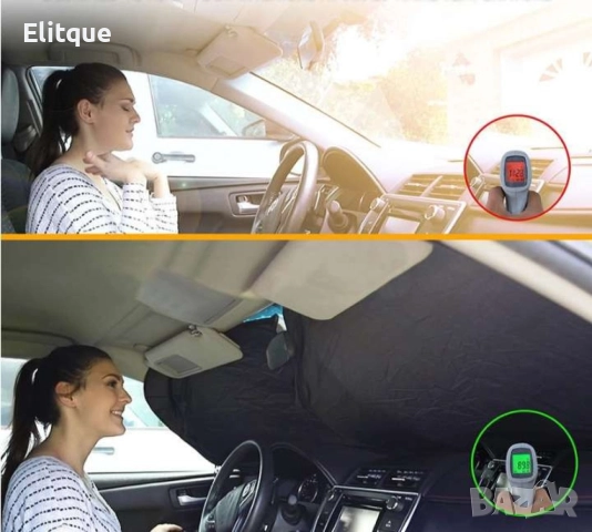 Автомобилен сгъваем двоен сенник за предното стъкло на кола, снимка 8 - Други стоки за дома - 52854630