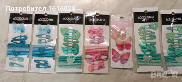 Нови комплекти от детски фиби и ластици., снимка 7 - Шноли, диадеми, ленти - 36620663