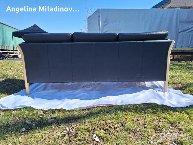 Диван тройка естествена кожа , снимка 5 - Дивани и мека мебел - 53807859