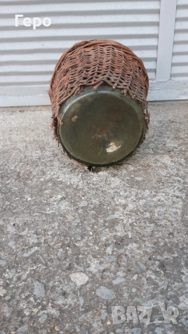 Стъклена плетена дамаджана 8 литра, снимка 3 - Други - 51741584