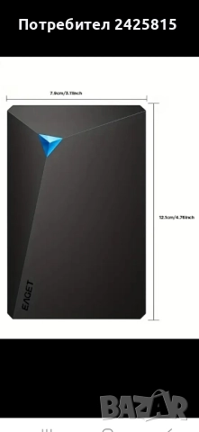 Пренодим външен твърд диск EAGET 500 gb, снимка 3 - Твърди дискове - 52146916