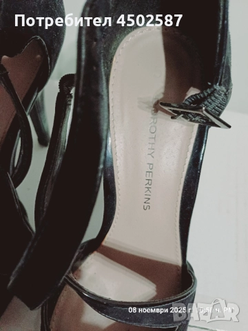 Черни обувки на висок ток, снимка 2 - Дамски обувки на ток - 52949064