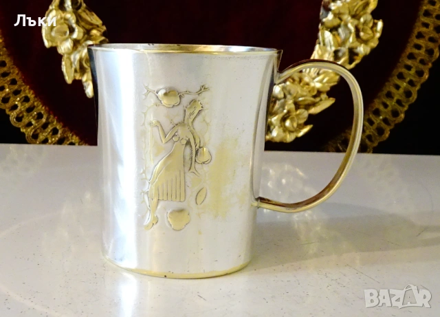 Посребрена чаша WMF с мотив от Спящата красавица. , снимка 3 - Антикварни и старинни предмети - 53066900