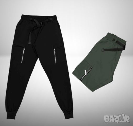 Модерен мъжки спортен панталон със странични джобове,сребристи ципове, снимка 2 - Спортни дрехи, екипи - 45189800