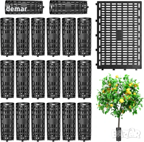LZMDISU Протектор за ствол на дърво - 20 броя разширяем протектор, черен