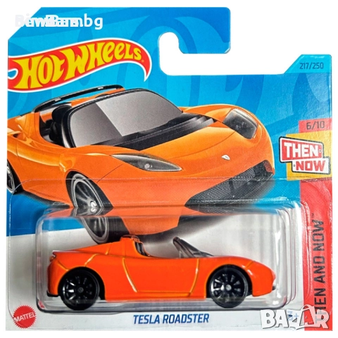 Колекционерска количка Hot Wheels Tesla Roadster
