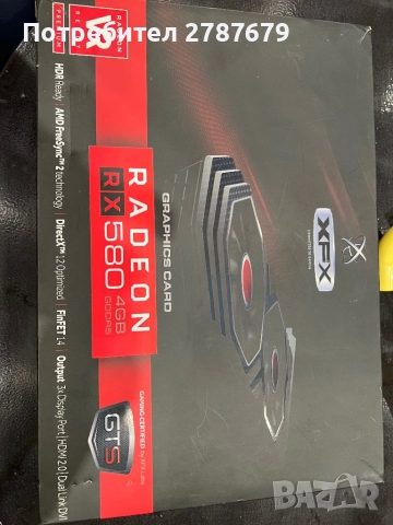 Видео карта AMD Radeon XFX Rx 580 GTS 4gb, снимка 2 - Видеокарти - 50937532