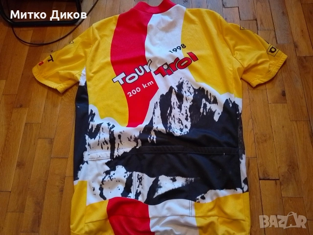 Маркова колоездачна тениска винтидж Швейцария Тур Тирол 1998г.размер Л, снимка 5 - Велосипеди - 53697061