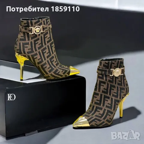 Дамски Кожени Боти : 36-41: FENDI , снимка 1 - Дамски боти - 47098109