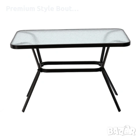 Елегантна правоъгълна маса – стъклен плот, модерен и устойчив дизайн, снимка 10 - Маси - 54055444