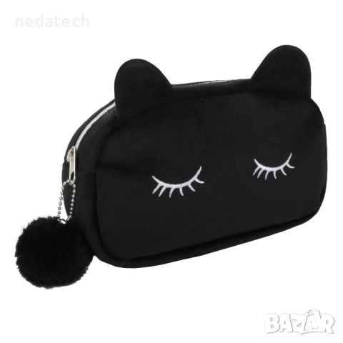 Несесер коте, Черен, 20x4.5x12см.