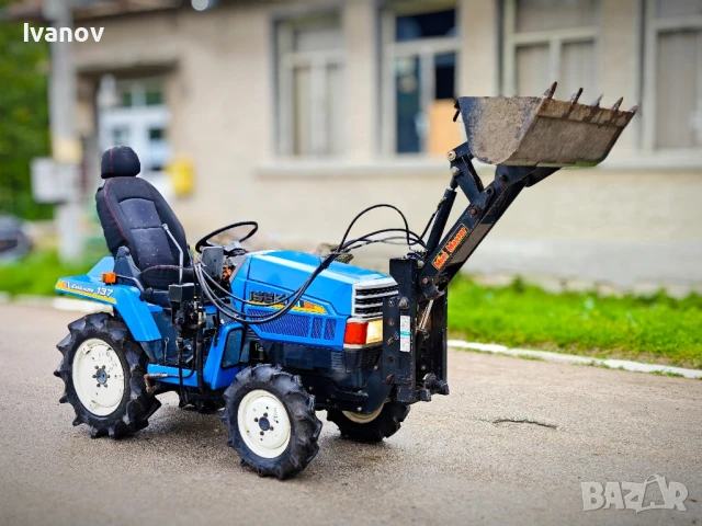 Трактор Исеки 137 с челен товарач и фреза, снимка 4 - Селскостопанска техника - 50459760