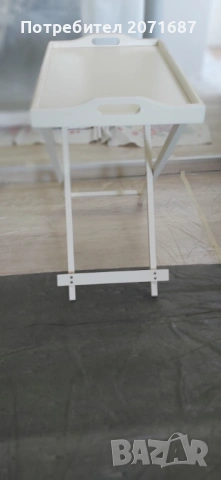 Бяла сгъваема маса, снимка 2 - Маси - 53753206